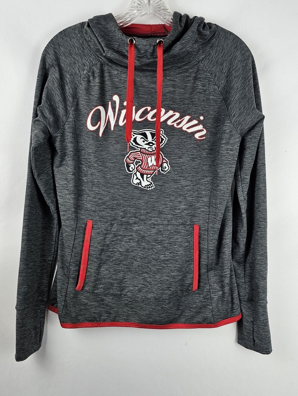 University Of Wisconsin Badgers Colosseum Pullover Hoodie Women's Med Athleisure